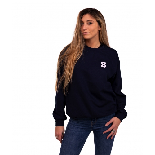 NAVY SWEATSHIRT - WHITE ALPHABET