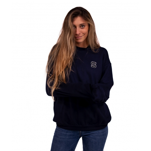 NAVY SWEATSHIRT - BLACK ALPHABET