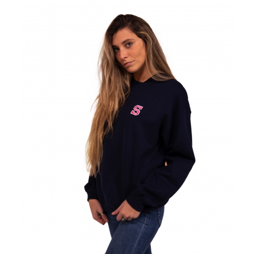 NAVY SWEATSHIRT - PINK ALPHABET